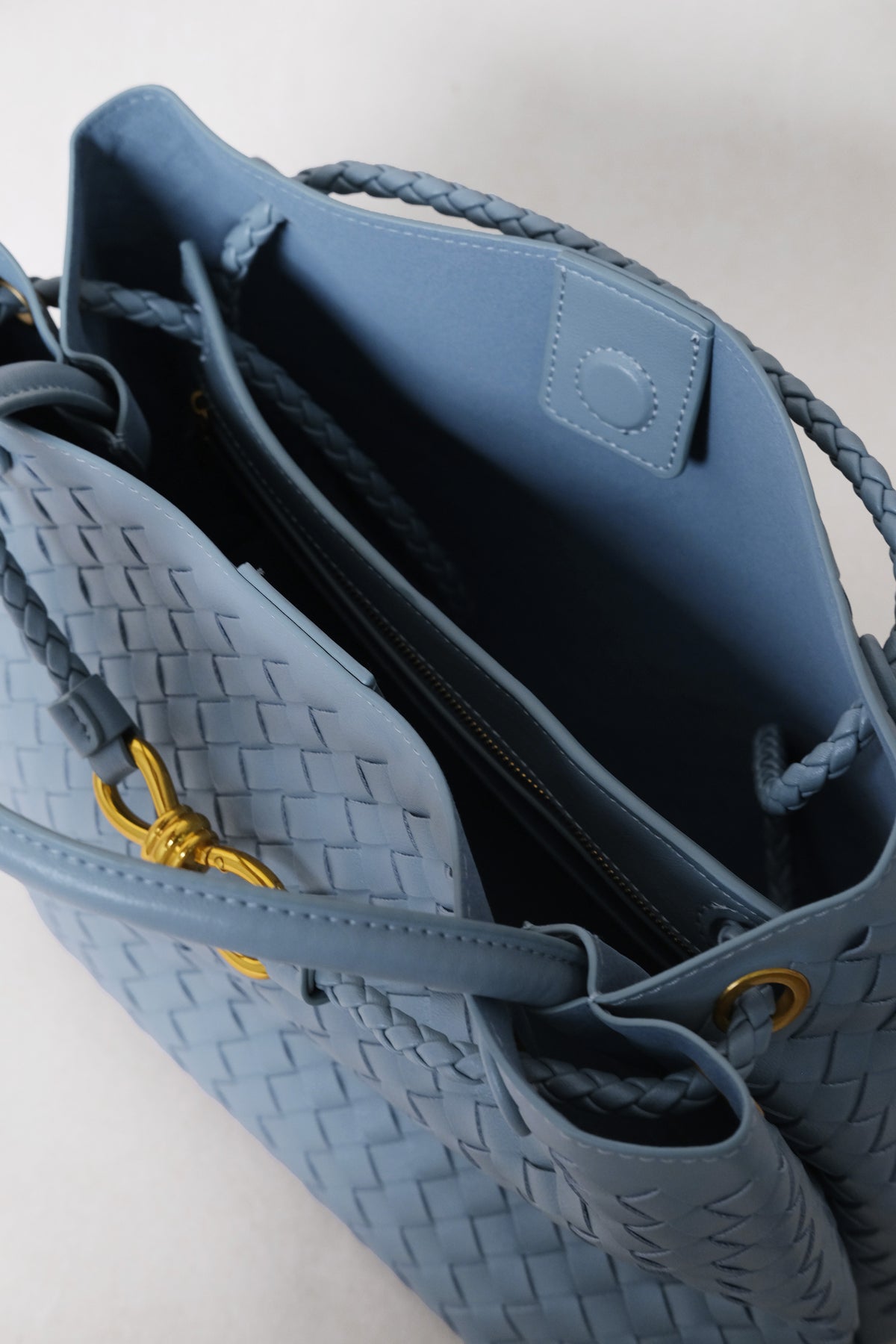 Large Artisan Grace Tote - Dusty Blue