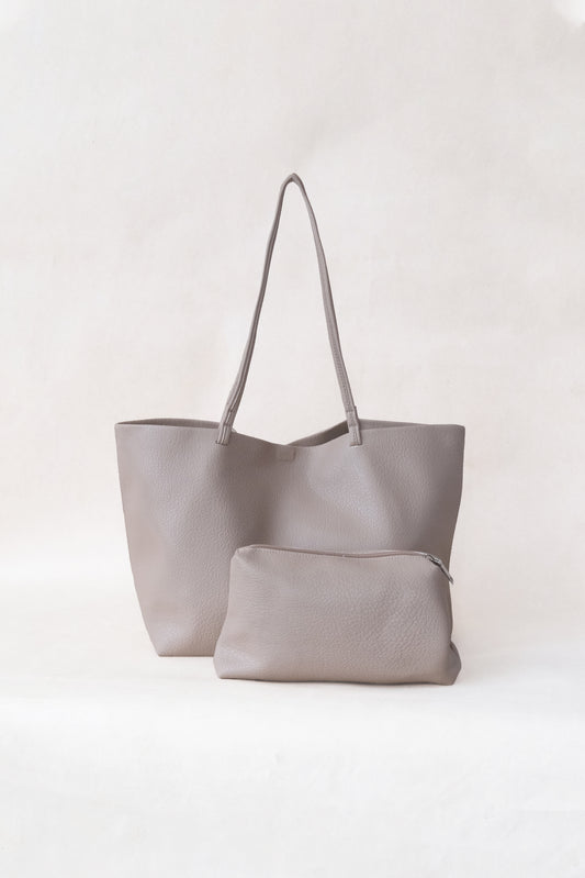 Ara Luxe Shoulder Tote - Khaki