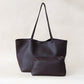 Ara Luxe Shoulder Tote - Coffee