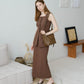 [2pcs Suit] for French High-End Sleeveless Vest + Pencil Skirt In Dark Brown