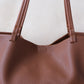 Ara Luxe Shoulder Tote - Chestnut