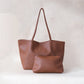 Ara Luxe Shoulder Tote - Chestnut