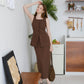 [2pcs Suit] for French High-End Sleeveless Vest + Pencil Skirt In Dark Brown