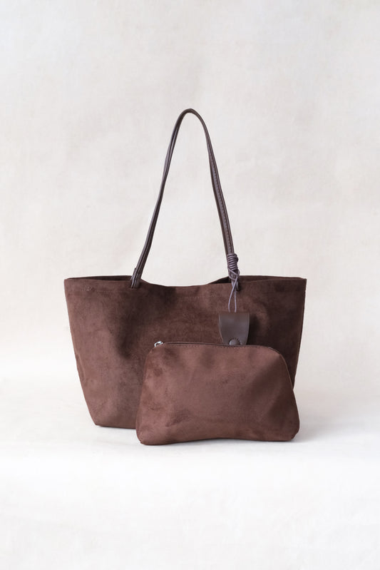The Signature Soft Shoulder Bag - Coffee