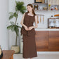 [2pcs Suit] for French High-End Sleeveless Vest + Pencil Skirt In Dark Brown