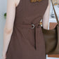 [2pcs Suit] for French High-End Sleeveless Vest + Pencil Skirt In Dark Brown