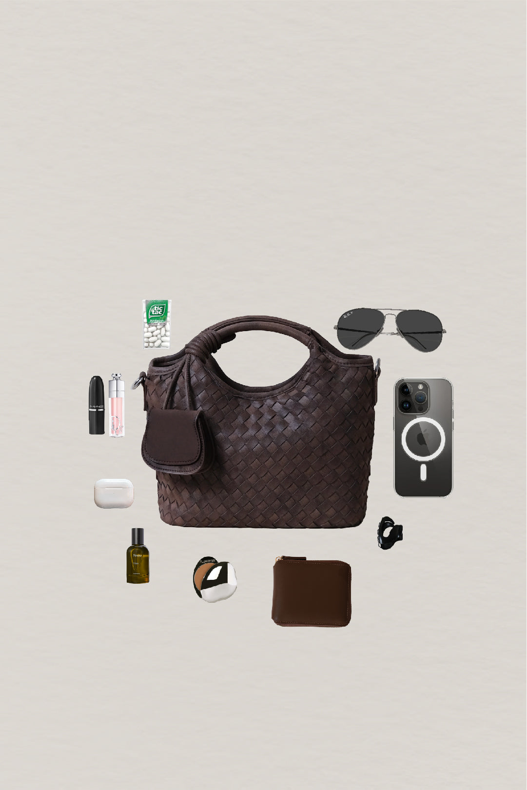 Artisan Claire Basket Bag - Coffee