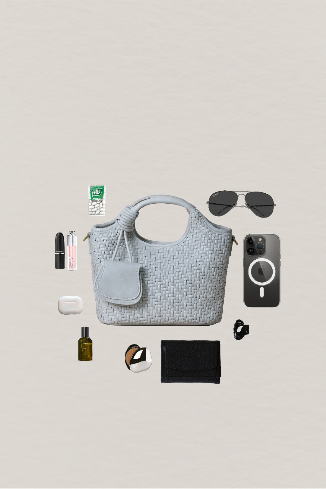 Artisan Sophia Basket Bag - White
