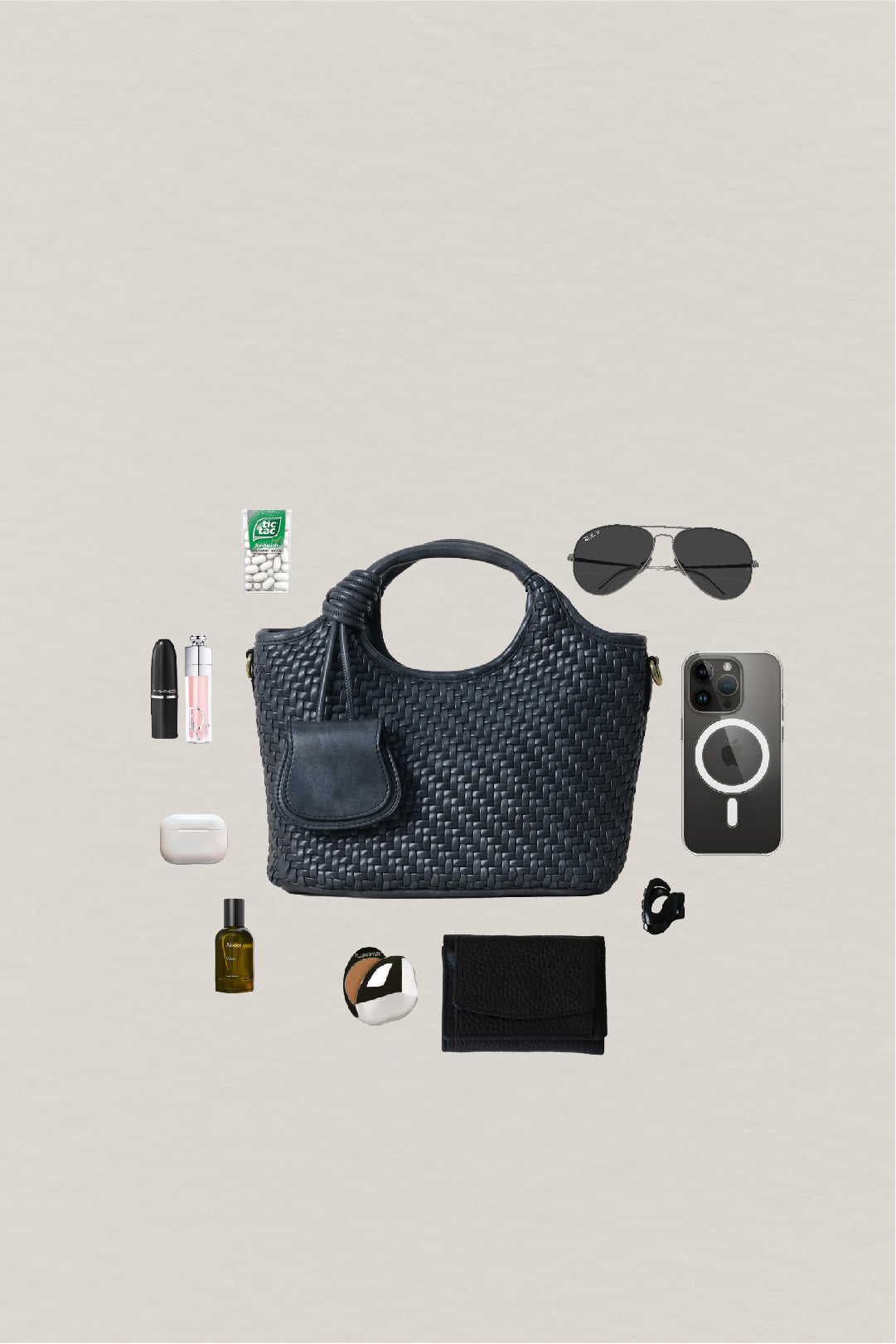Artisan Sophia Basket Bag - Charcoal Black