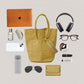 Large capacity portable bucket bag - Silky Matte Yellow