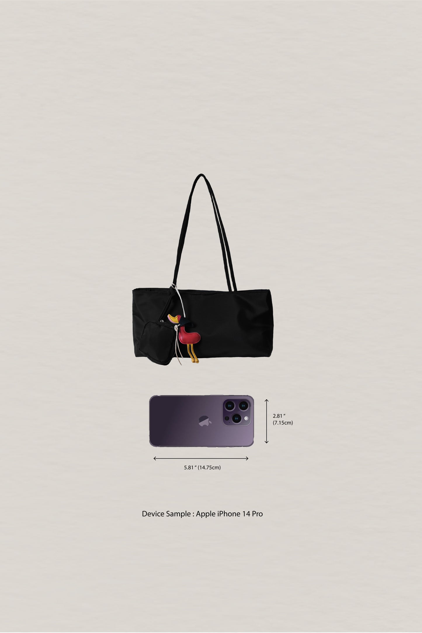 Classic Avenue Tote - Classic Black (With Charm)