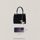 Mini Classic Flow Nylon Tote - Black Pink (With Charm)
