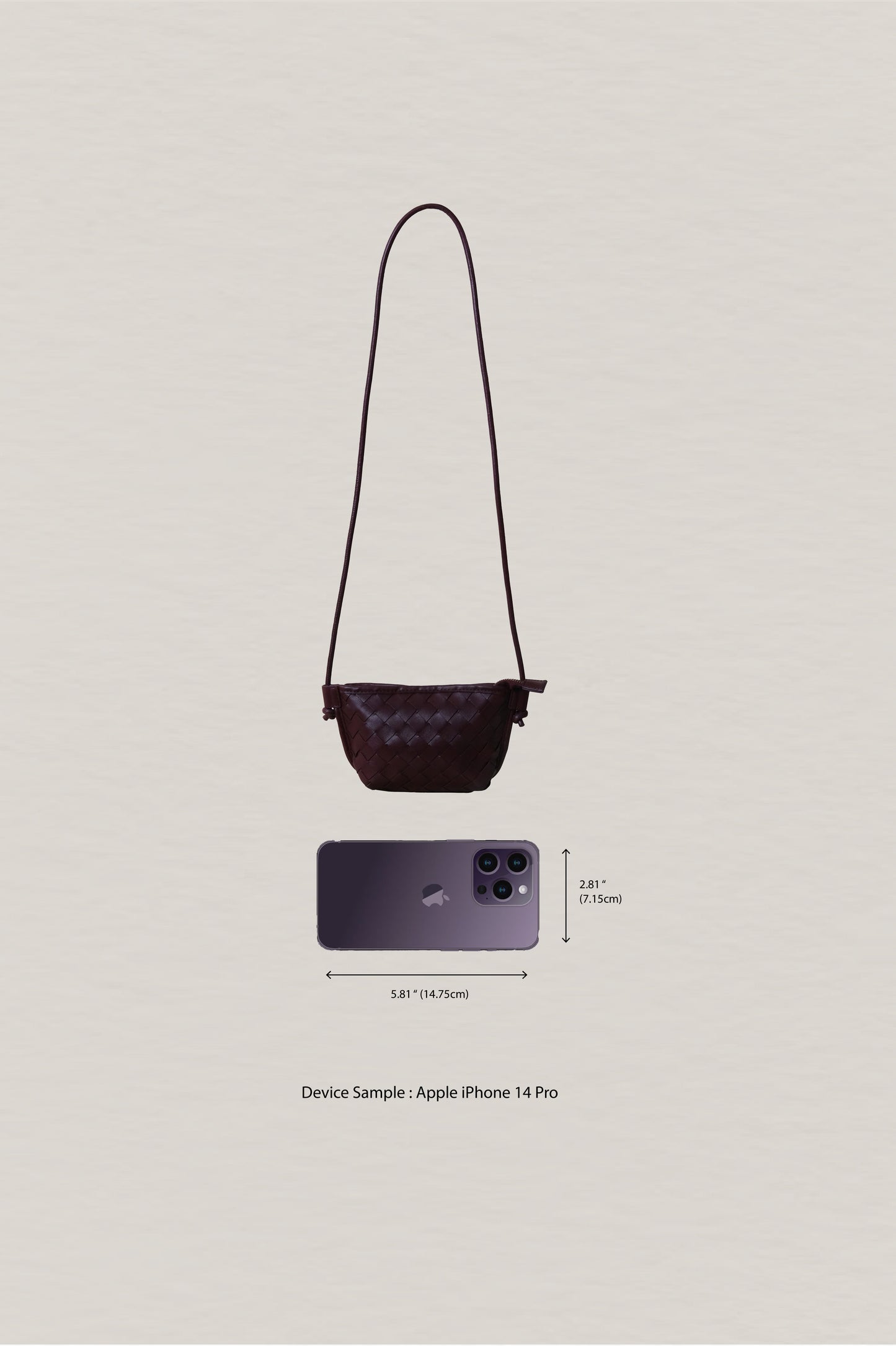 Mini Artisan Satchel - Shinny Wine Red