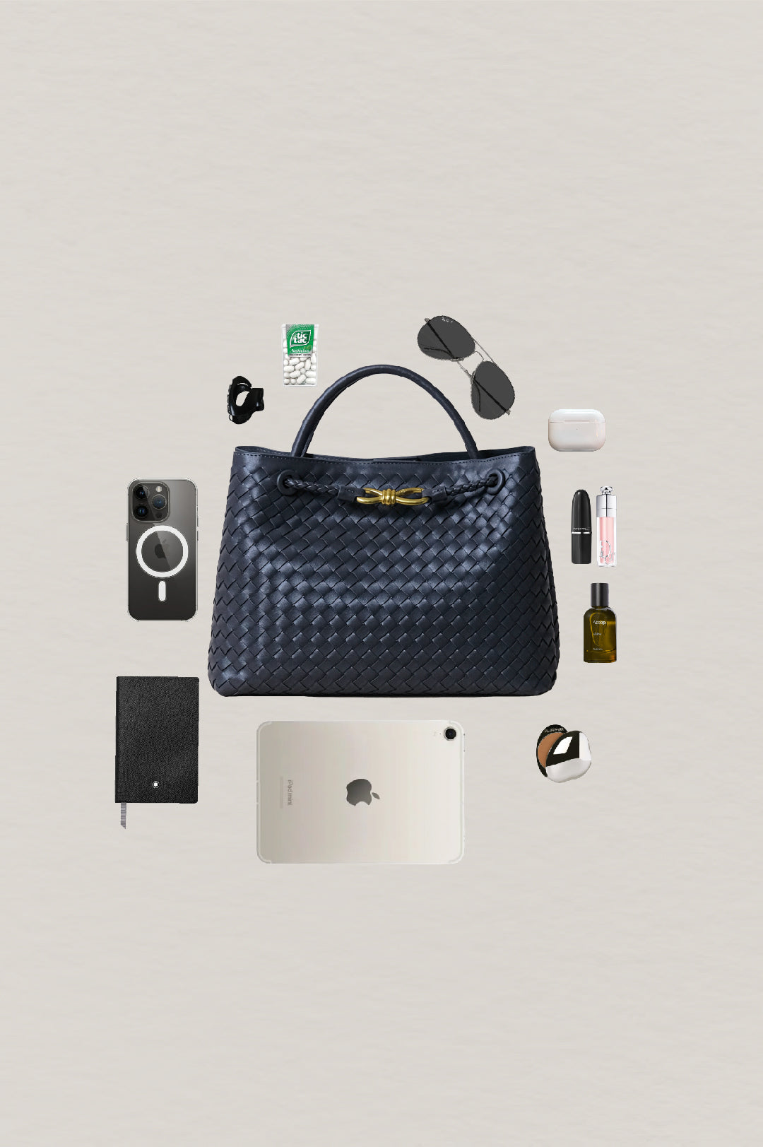 Large Artisan Grace Tote - Gunmetal Grey