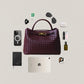 Large Artisan Grace Tote - Shinny Wine Red