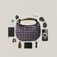 Artisan Classic Dumpling Bag - Burgundy & Ivory Plaid