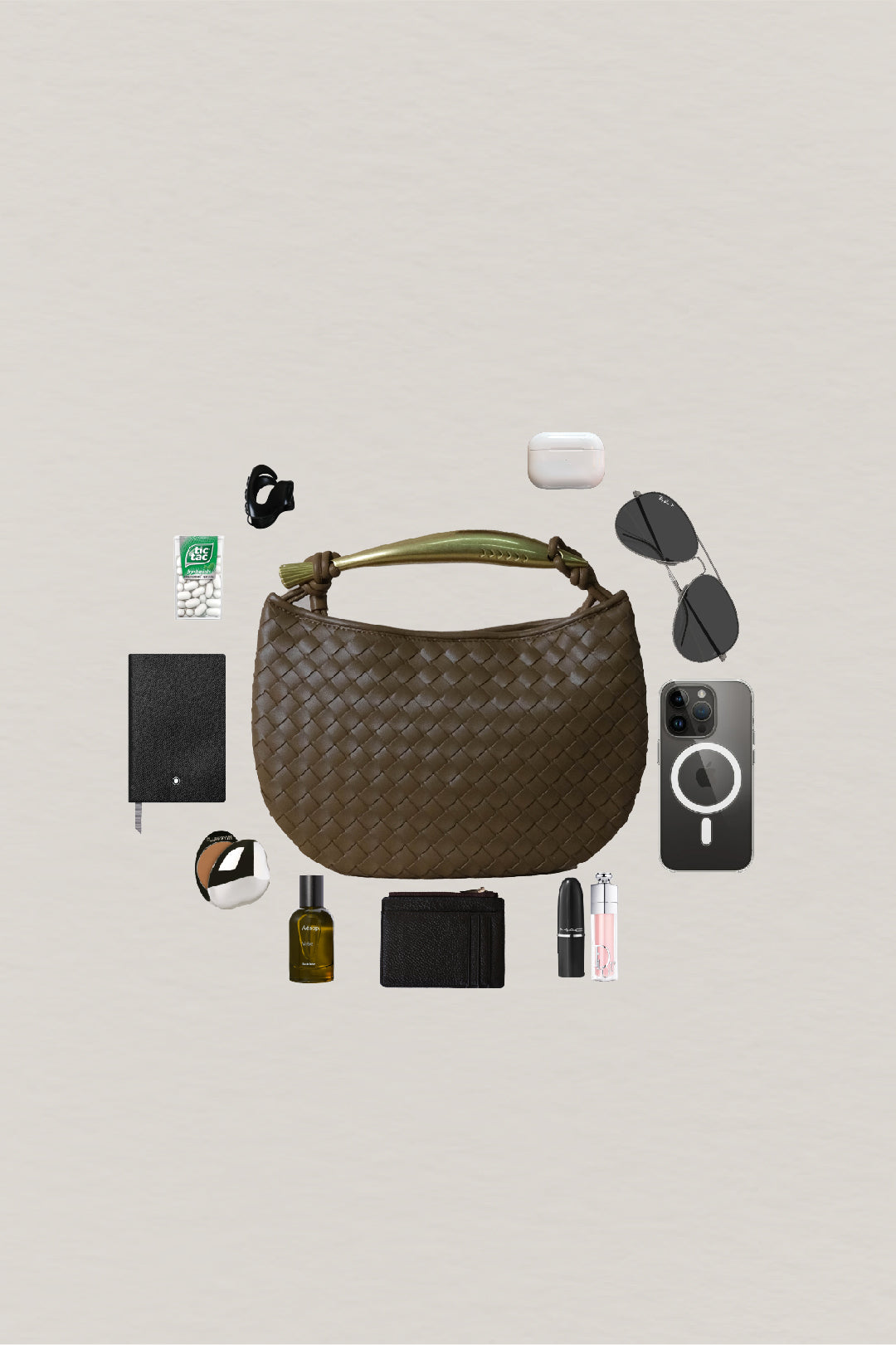 Artisan Classic Dumpling Bag - Shinny Khaki