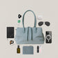 Mini Classic Flow Vegan Leather Tote - Mint Green