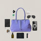 Mini Classic Flow Vegan Leather Tote - Purple Grey