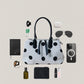 Mini Classic Flow Canvas Tote - Polkadots