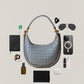 Artisan Elegance Crescent Bag - Agate Grey