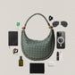 Artisan Elegance Crescent Bag - Mineral Green