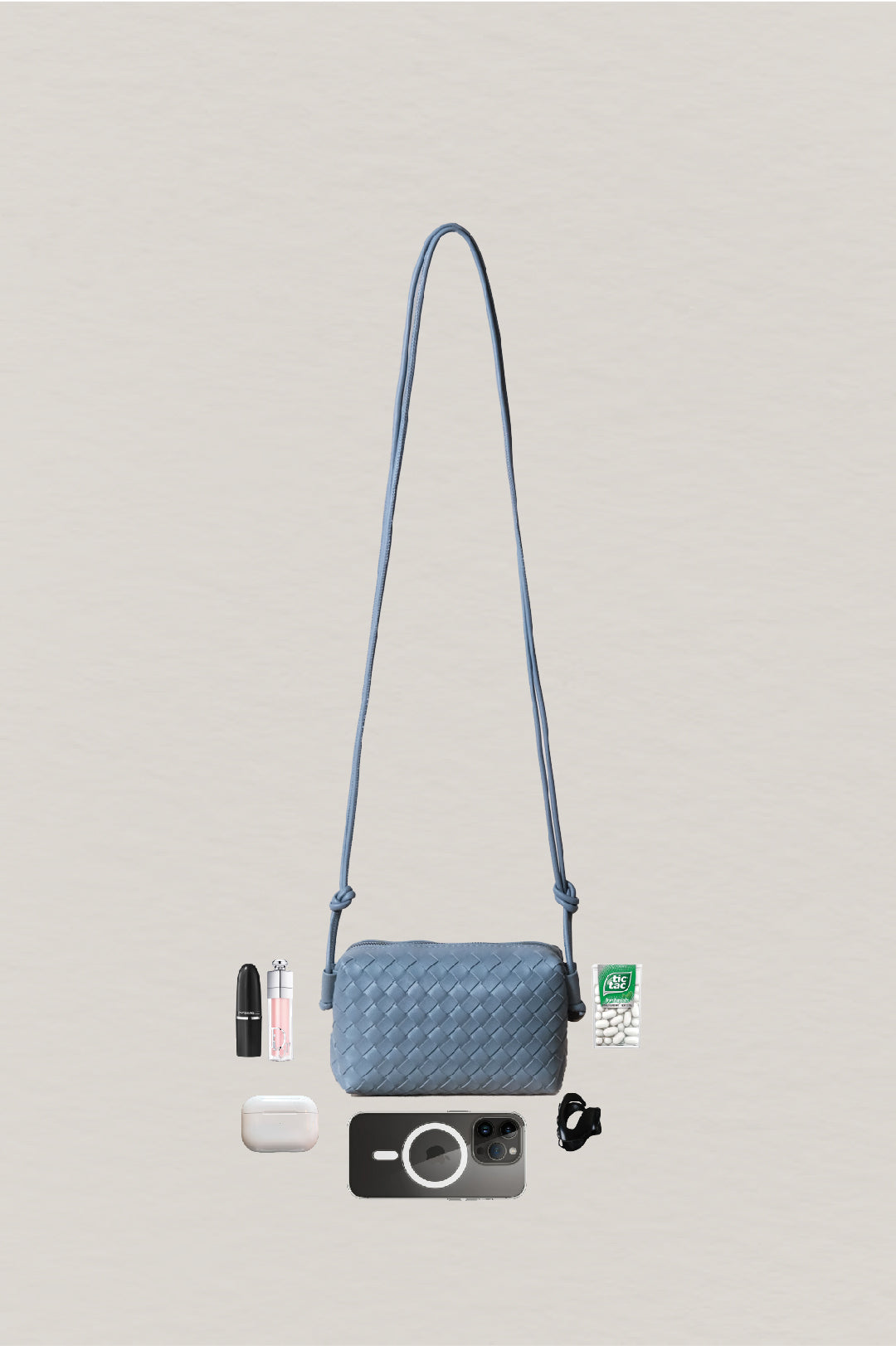 Artisan Elegance Box Bag - Dusty Blue