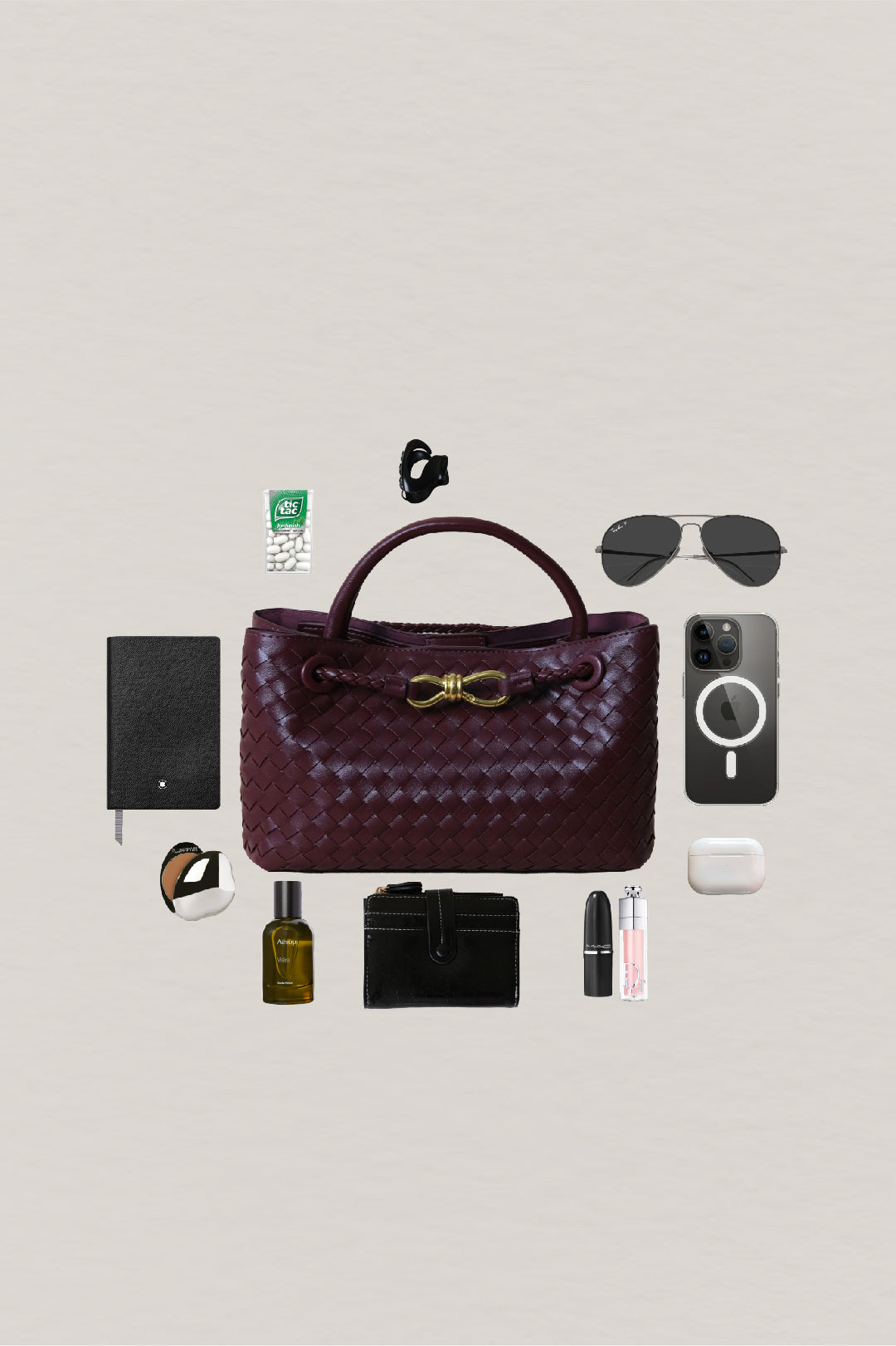 Artisan Grace Tote - Shinny Wine Red