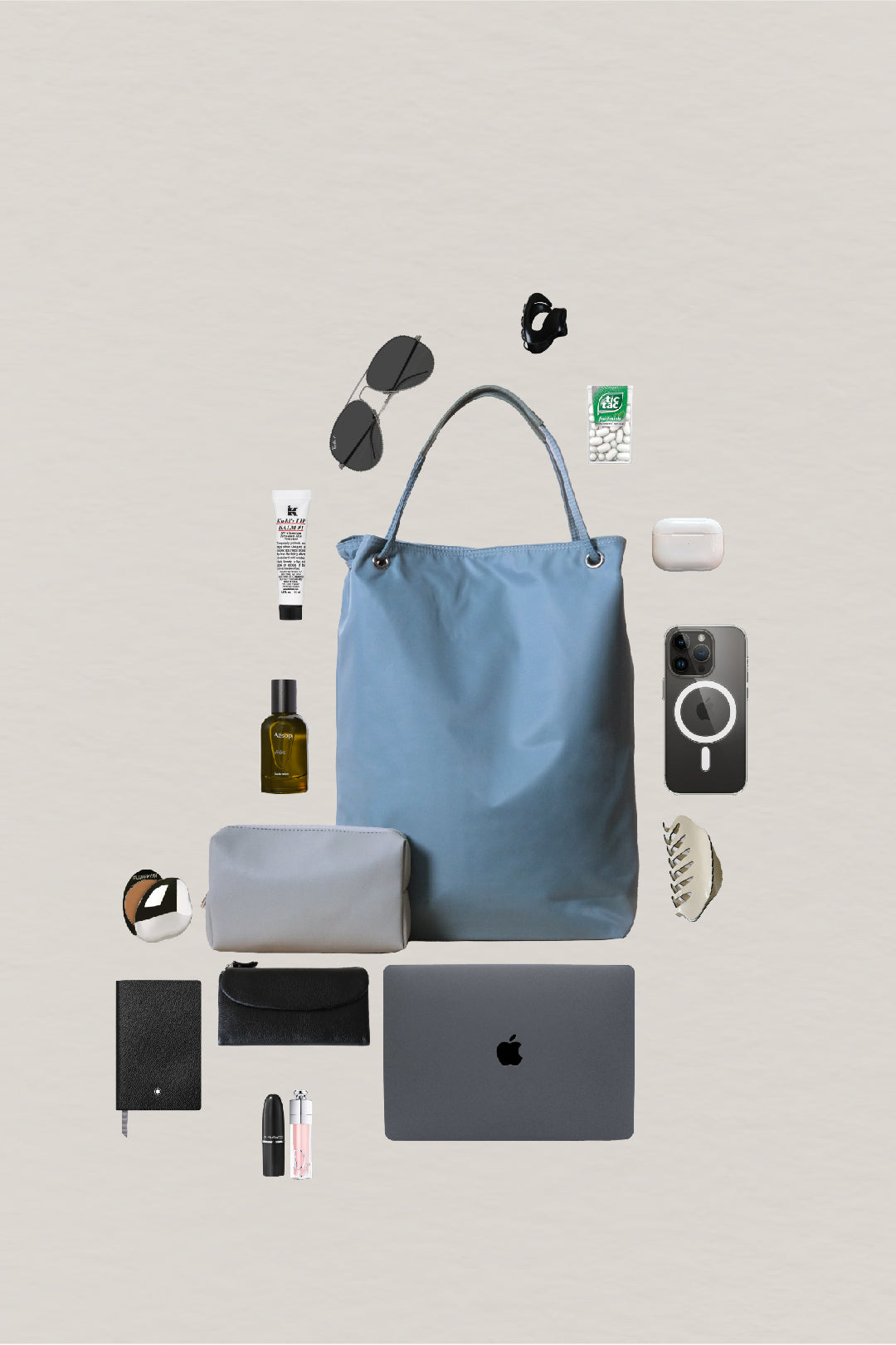 Classic Flow Laptop Bag + Pouch Bag In Lake Blue