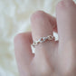 Mini French Style Chain Ring in Sterling Silver