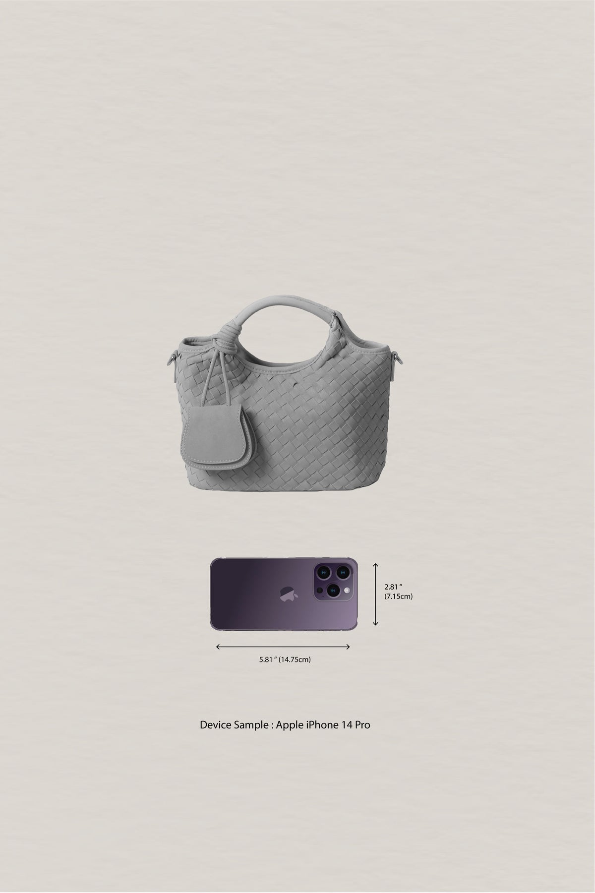 Artisan Claire Basket Bag - Stone Gray