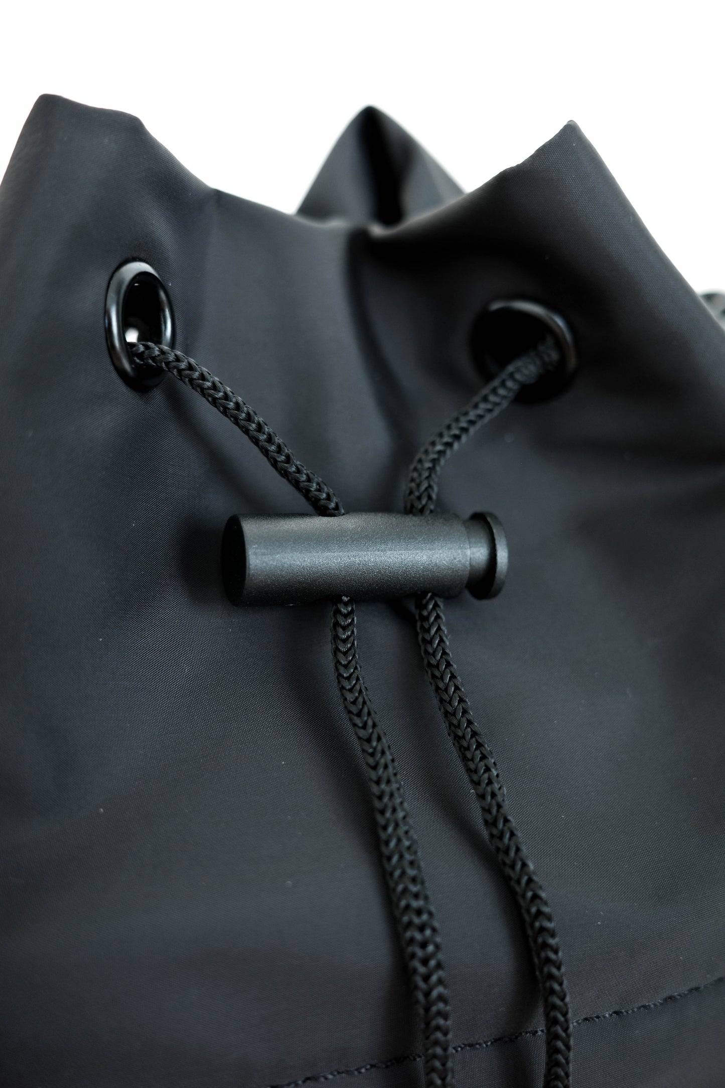 Japanese nylon bucket shoulder bag classic black