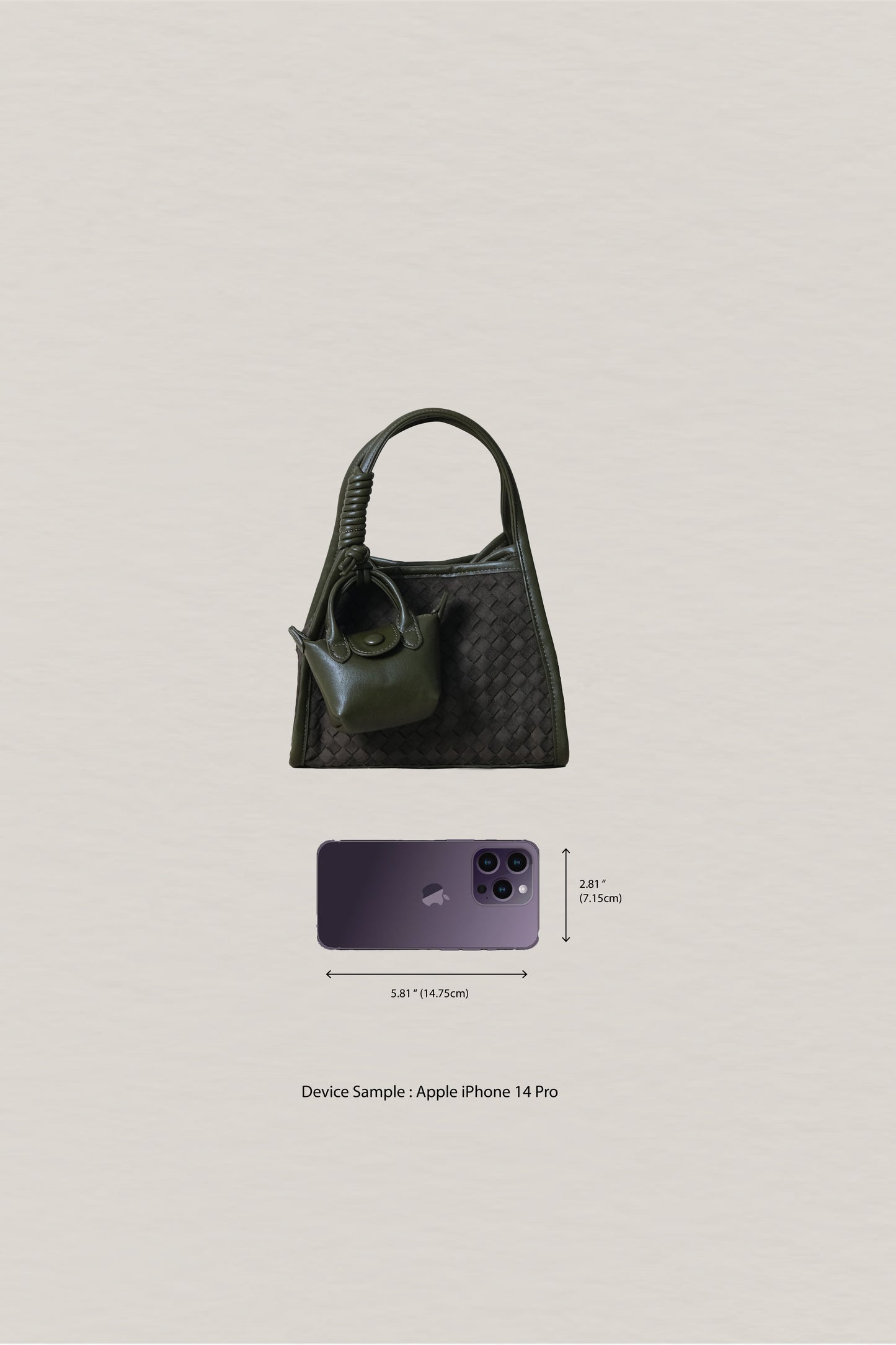 Artisan Grace Basket Bag - Olive Green