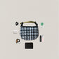 Mini Artisan Classic Dumpling Bag - Black And White