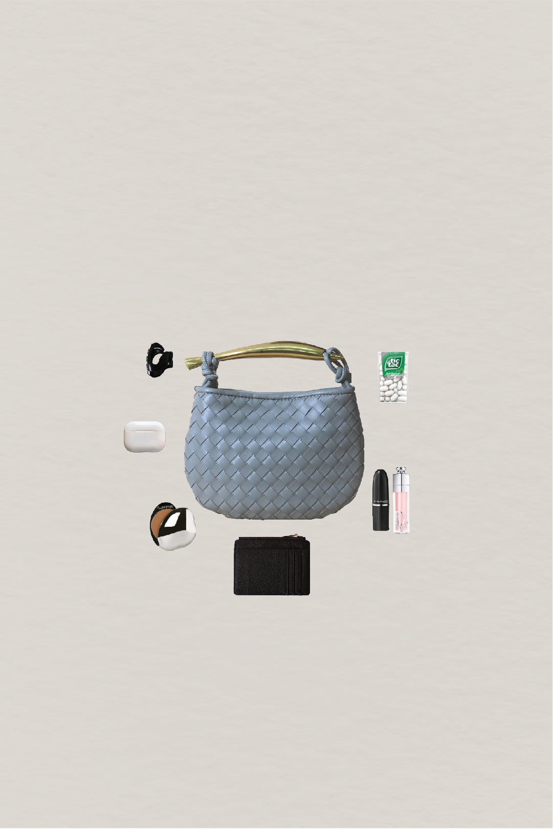 Mini Artisan Classic Dumpling Bag - Agate Grey