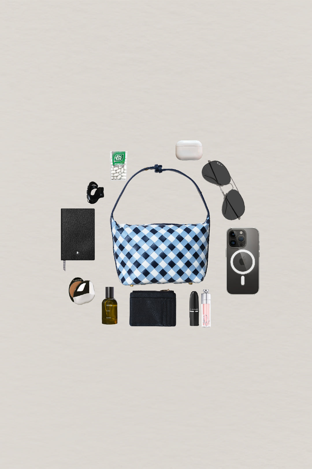 The Artisan Bag - Blue & White Gingham
