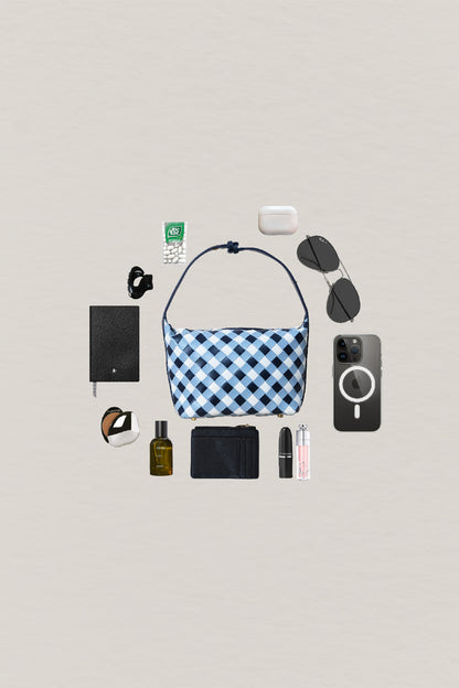 The Artisan Bag - Blue & White Gingham