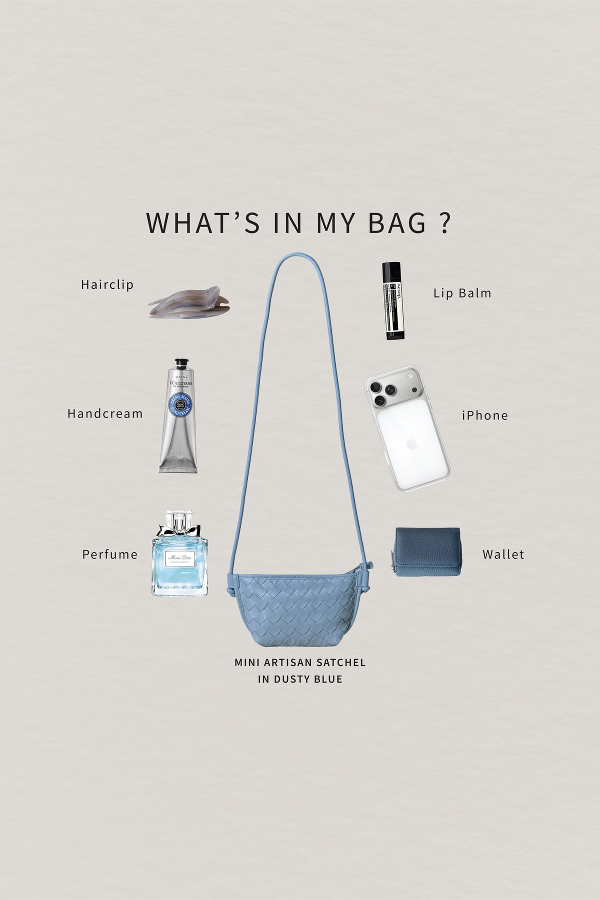 Mini Artisan Satchel - Dusty Blue
