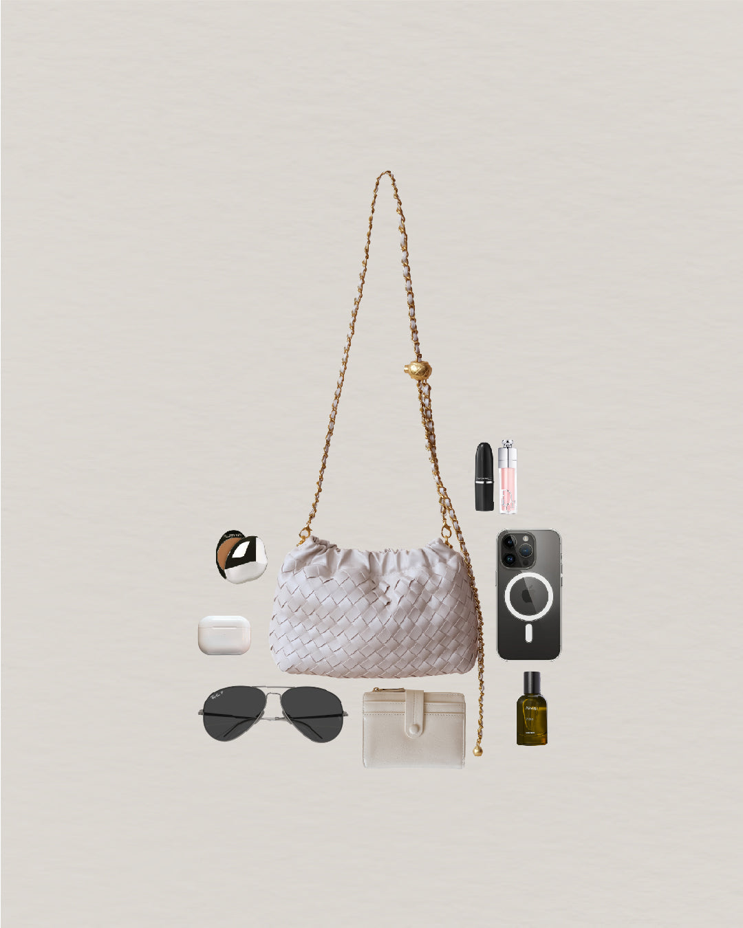 Artisan Signature Cloud Bag - White Sand