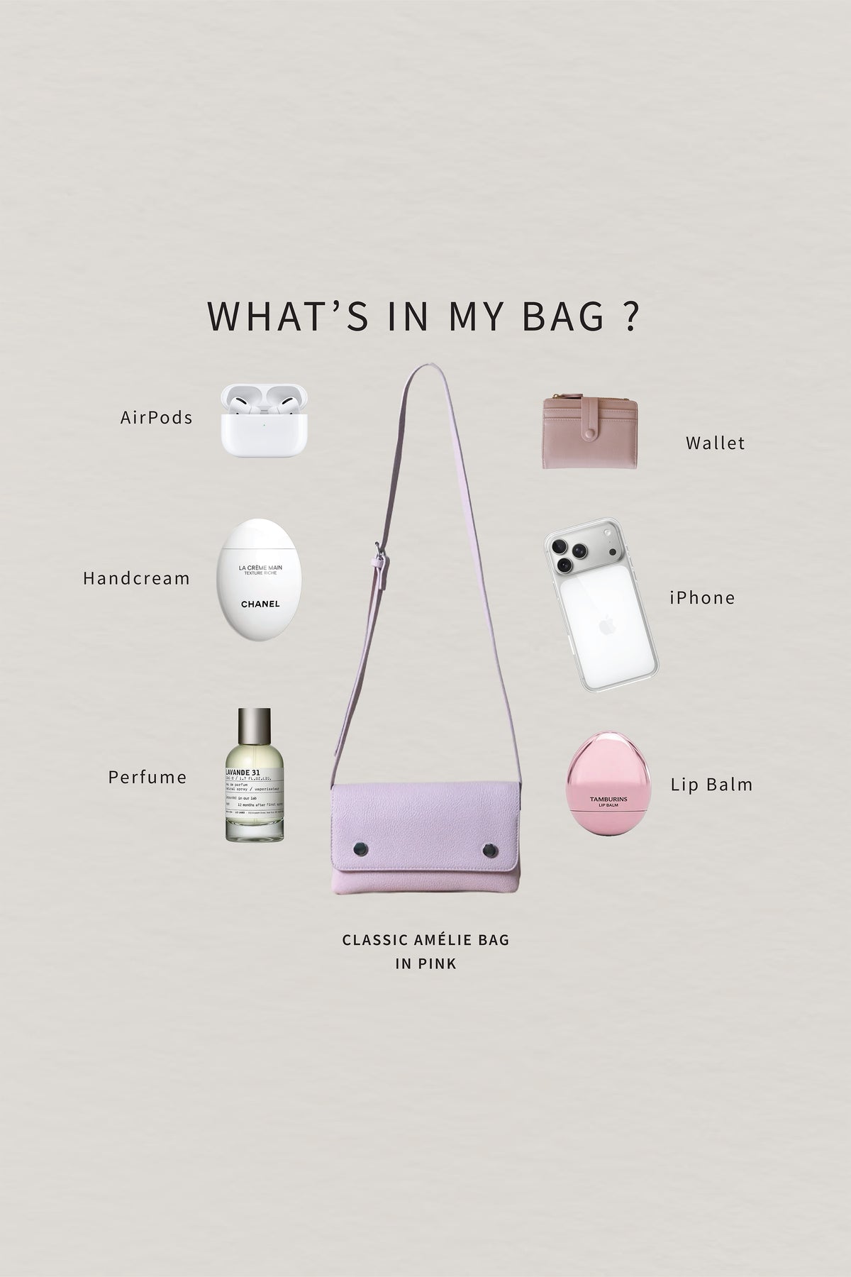 Classic Amélie Bag - Pink