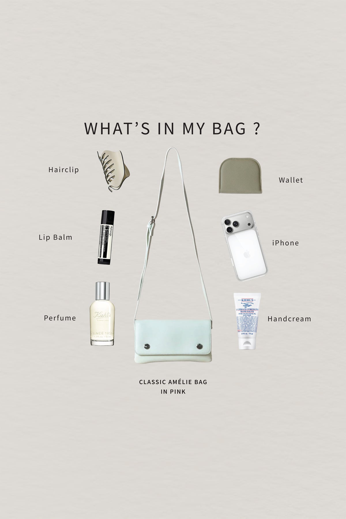 Classic Amélie Bag - Mint Green