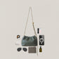 Artisan Signature Cloud Bag - Shinny Olive Green