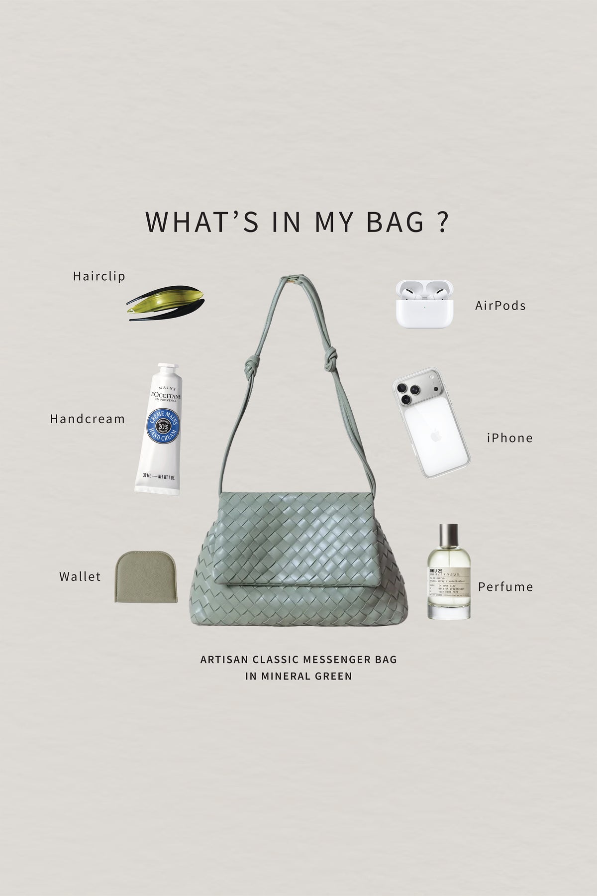 Artisan Classic Messenger Bag - Mineral Green