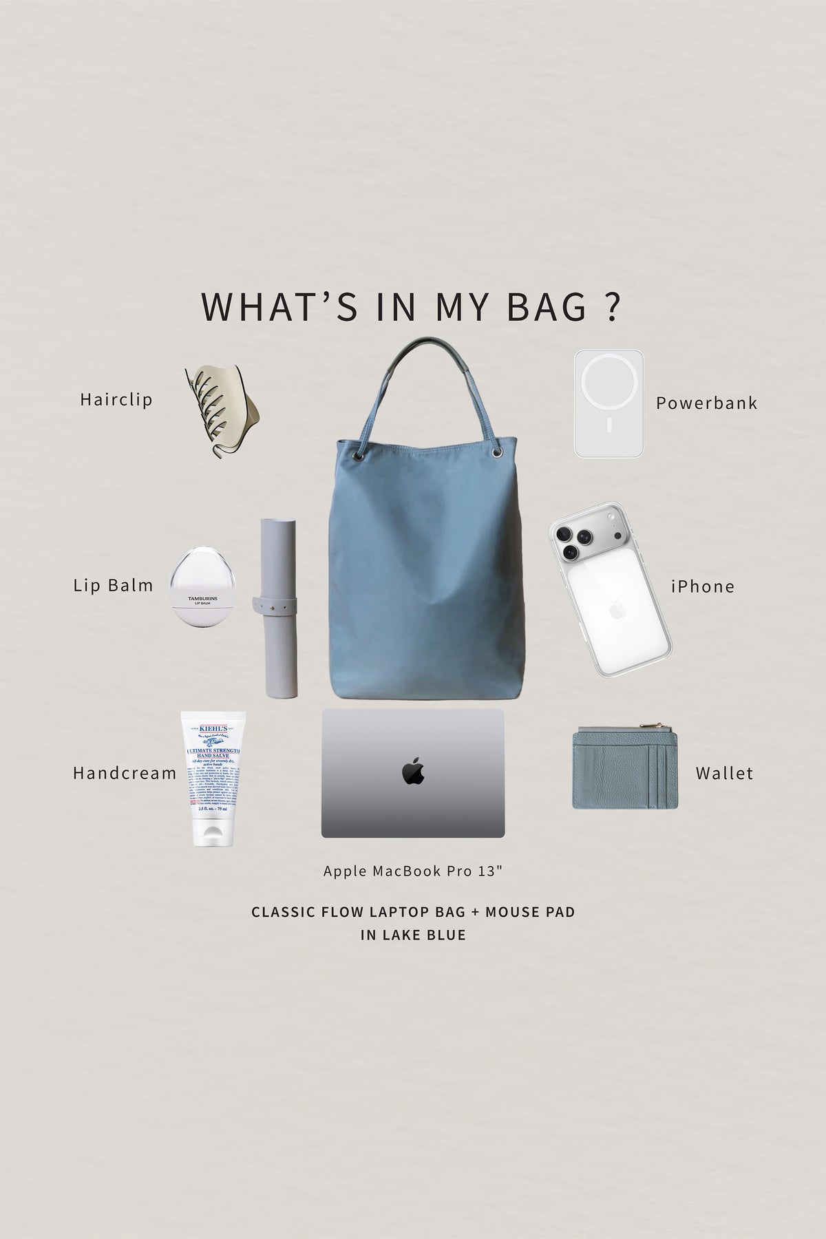 Classic Flow Laptop Bag + Mouse Pad In Lake Blue