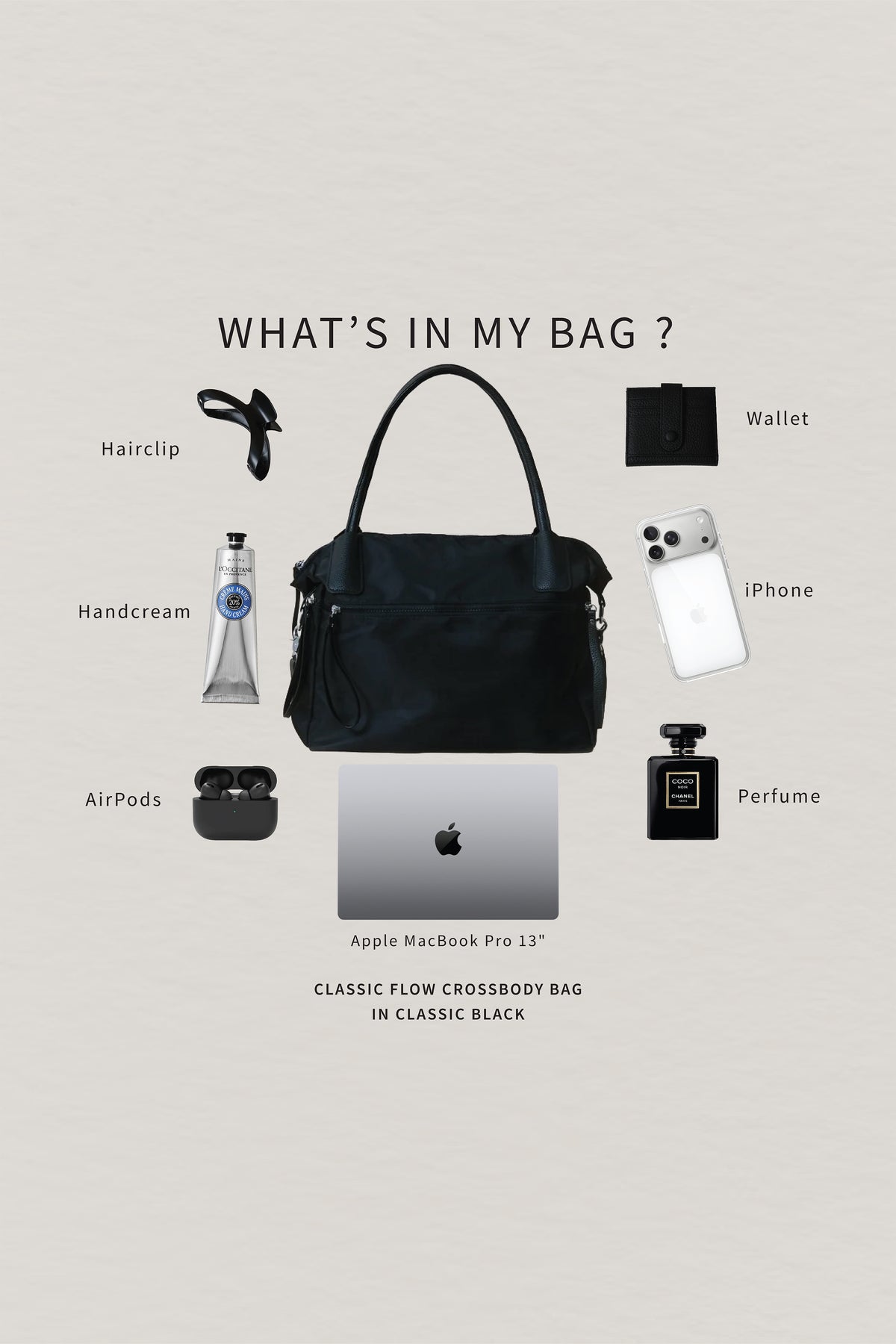 Classic Flow Crossbody Bag - Classic Black