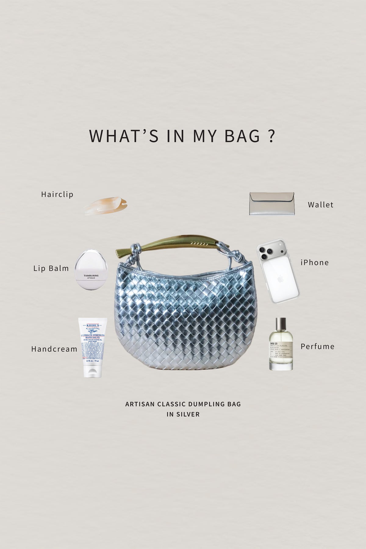 Artisan Classic Dumpling Bag - Silver