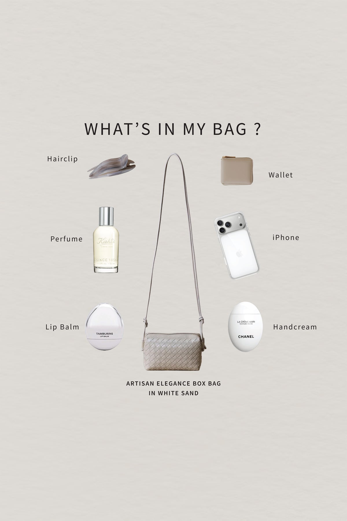 Artisan Elegance Box Bag - White Sand