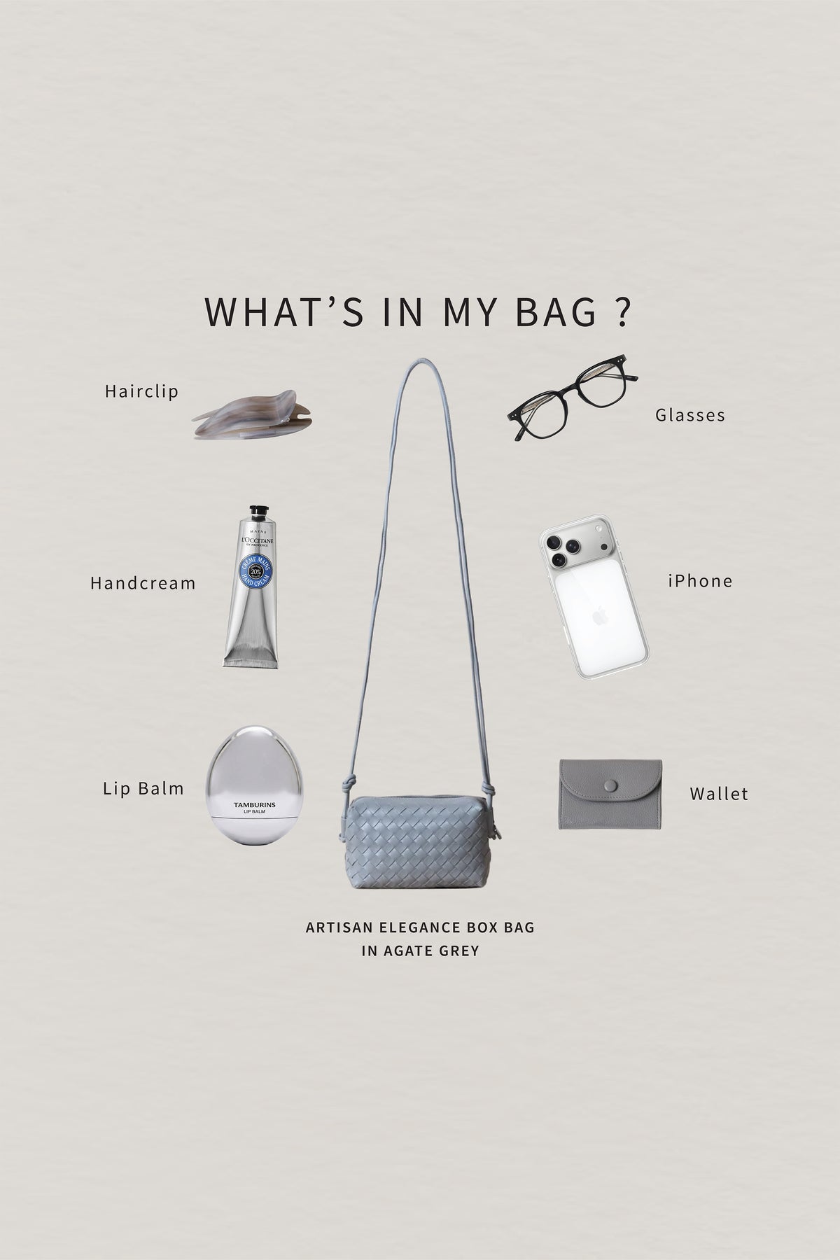 Artisan Elegance Box Bag - Agate Grey