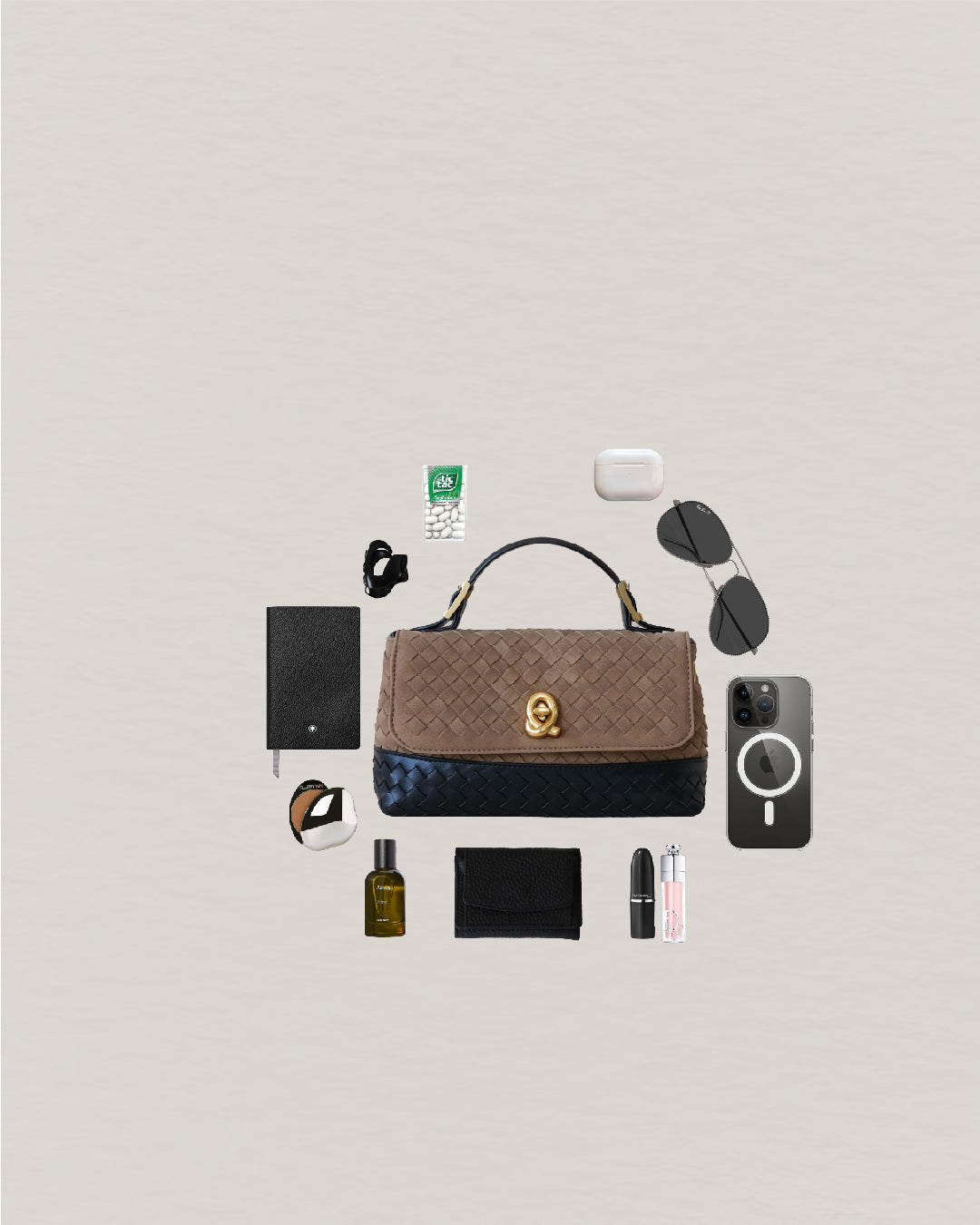 Artisan Minimalist Weave Multi-Bag - Khaki