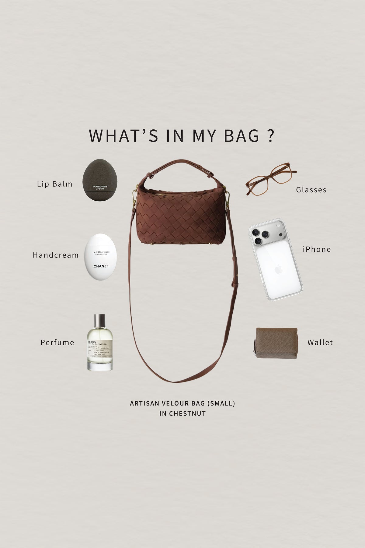 Artisan Velour Bag - Chestnut (Small)